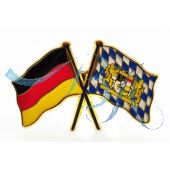 Pin Anstecker Flagge Deutschland u. Freistaat Bayern