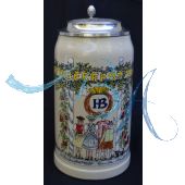 2006 Hofbräuhaus Oktoberfest München Festzelt Krug mit Zinndeckel 