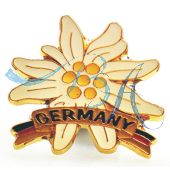 Pin Anstecker Souvenir Edelweiß Germany Gold