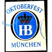 Pin Anstecker Brauerei HB Hofbräuhaus weiss mit goldenen Rahmen gebraucht