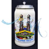 1993 Hofbräuhaus Oktoberfest München Festzelt Krug mit Zinndeckel 