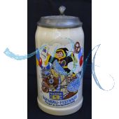 1998 Hofbräuhaus Oktoberfest München Festzelt Krug mit Zinndeckel 