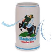 1979 - Offizieller Oktoberfestkrug Plakatmotiv, Jahrgangskrug, Wiesnkrug