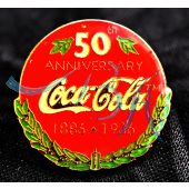 Coca-Cola Pin Anstecker 50th