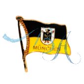 Pin Anstecker Flagge München mit Münchner Kindl