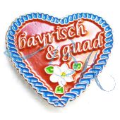 Pin Anstecker Souvenir Lebkuchen bayrisch und guad 