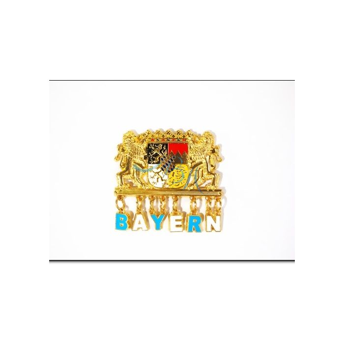 Magnet Souvenir Bayern Wappen in Gold- Farbe