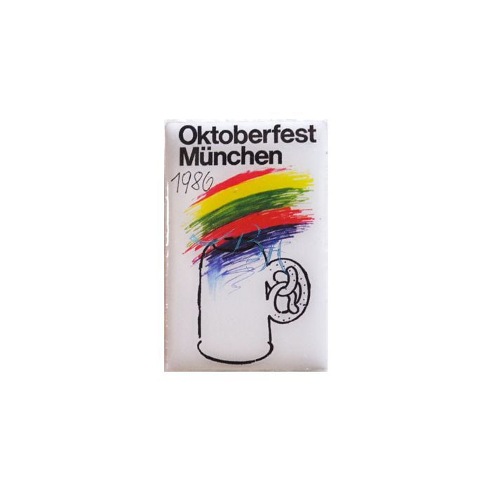 Pin Anstecker Oktoberfest Plakatmotiv 1986