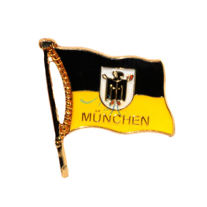 Pin Anstecker Flagge München mit Münchner Kindl
