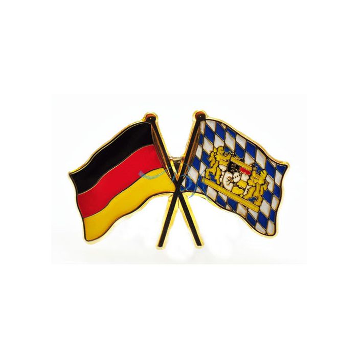 Pin Anstecker Flagge Deutschland u. Freistaat Bayern