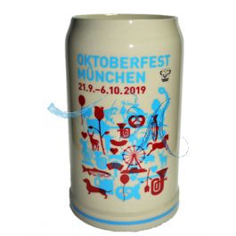 2008 Jahrgangskrug Offizieller Oktoberfestkrug Plakatmotiv Wiesnkrug