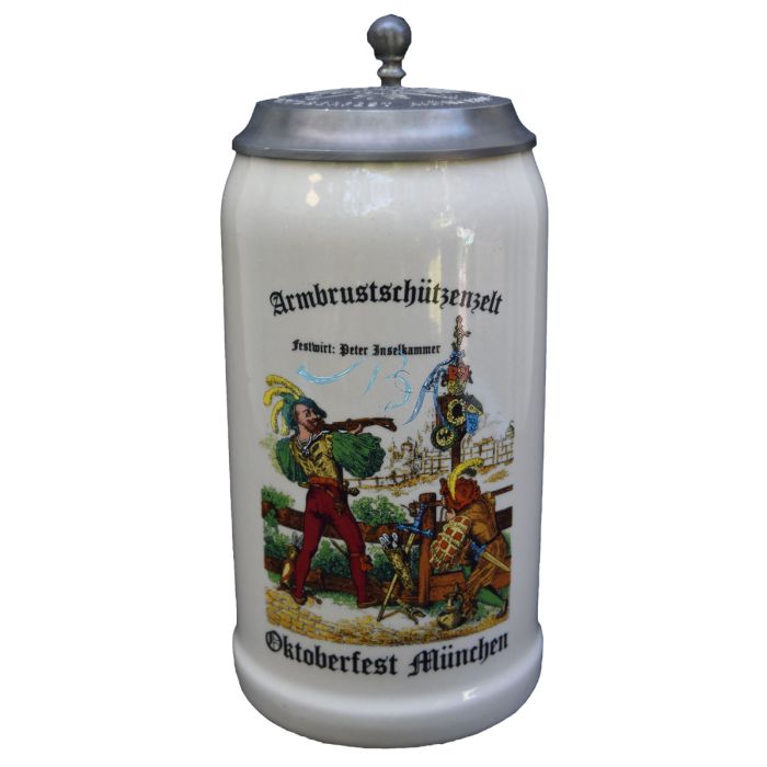1995 Armbrustschützen Festzelt Krug mit Zinndeckel