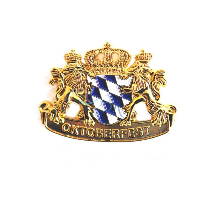 Pin Anstecker Wappen Bayrische Raute mit Löwen und Krone