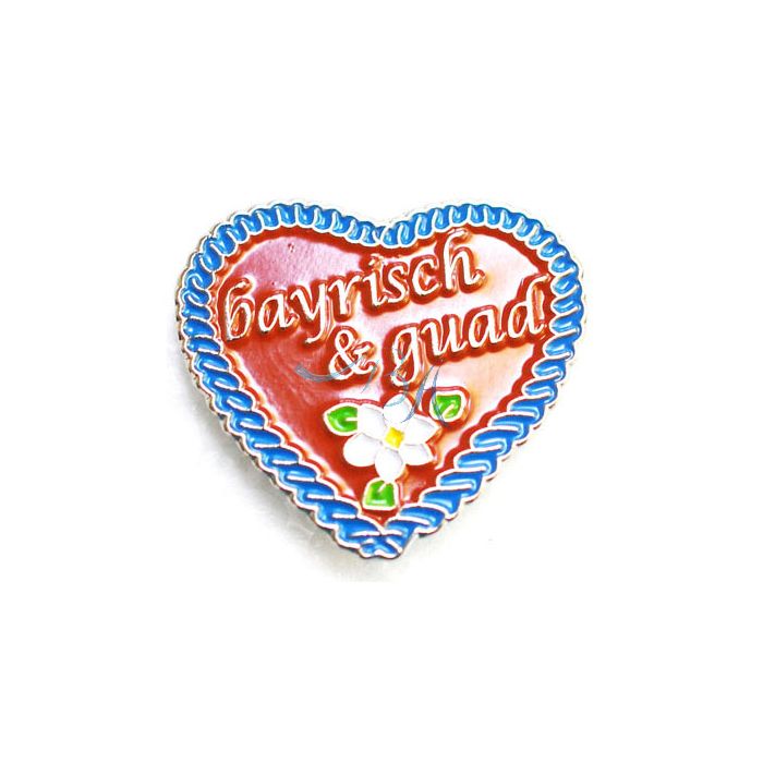 Pin Anstecker Souvenir Lebkuchen bayrisch und guad 