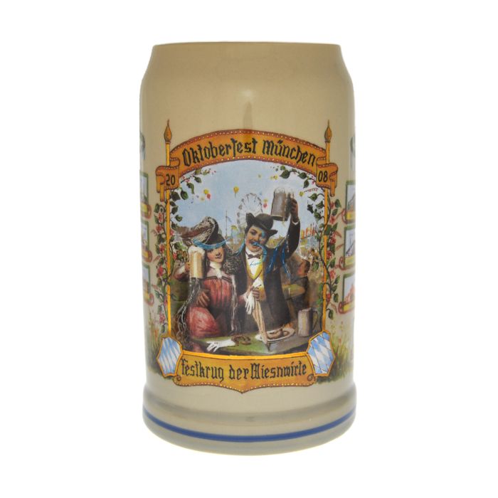 2008 - Wiesn Wirte Krug, Brauereikrug, Bierkrug, Steinkrug, Oktoberfestkrug
