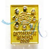 Pin Anstecker Oktoberfest Plakatmotiv Gold 2020