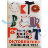 Pin Anstecker Oktoberfest Plakatmotiv 1991
