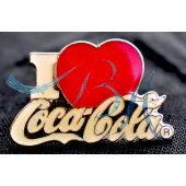 Coca-Cola Pin Anstecker I love (gebraucht)