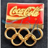 Coca-Cola Pin Anstecker olympische Ringe  (gebraucht)