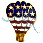 Pin Anstecker amerikanische Flagge als Ballon (gebraucht)