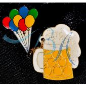 Pin Anstecker Bierkrug mit Luftballons