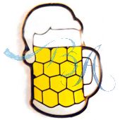 Pin Anstecker Bierkrug Gelb
