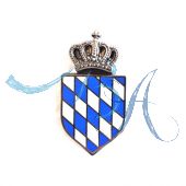 Pin Anstecker Wappen Bayrische Raute mit Krone
